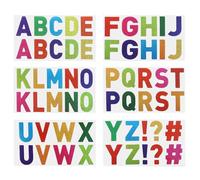 PATIKIL Letter Stickers 1 Inch, 60 Pcs/ 12 Sheets Self Adhesive Vinyl Large Alphabet Number Stickers for Arts DIY Crafts Home Mailbox Bulletin Classroom Decor, Flash Colorful