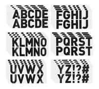PATIKIL Letter Stickers 2.5 Inch, 240 Pcs/ 48 Sheets Self Adhesive Vinyl Large Alphabet Number Stickers for Arts DIY Crafts Home Mailbox Bulletin Classroom Decor, Flash Black