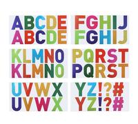 PATIKIL Letter Stickers 2.5 Inch, 60 Pcs/ 12 Sheets Self Adhesive Vinyl Large Alphabet Number Stickers for Arts DIY Crafts Home Mailbox Bulletin Classroom Decor, Flash Colorful