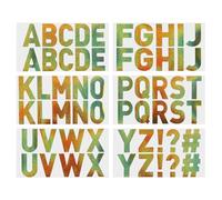 PATIKIL Letter Stickers 2.5 Inch, 60 Pcs/ 12 Sheets Self Adhesive Vinyl Large Alphabet Number Stickers for Arts DIY Crafts Home Mailbox Bulletin Classroom Decor, Flash Gold