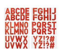 PATIKIL Letter Stickers 2.5 Inch, 60 Pcs/ 12 Sheets Self Adhesive Vinyl Large Alphabet Number Stickers for Arts DIY Crafts Home Mailbox Bulletin Classroom Decor, Flash Red