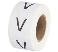 PATIKIL Letter V Inventory Labels, 1 Inch Capital Letter Stickers Self Adhesive Round Circle Coding Dots Labels (1Roll/Total 500Pcs) for Office, Storage