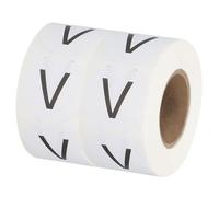 PATIKIL Letter V Inventory Labels, 1 Inch Capital Letter Stickers Self Adhesive Round Circle Coding Dots Labels (2Roll/Total 1000Pcs) for Office, Storage