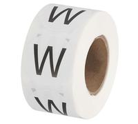 PATIKIL Letter W Inventory Labels, 1 Inch Capital Letter Stickers Self Adhesive Round Circle Coding Dots Labels (1Roll/Total 500Pcs) for Office, Storage