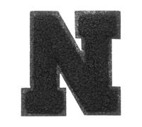 PATIKIL Letters Patches, 1 Pcs Initial Letter N Iron on Patch Embroidered Fabric 2.76 Inch Alphabet Stickers for Clothes Hats Makeup Bags DIY, Black