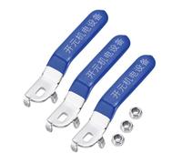 PATIKIL Lever Handle for Ball Valve, 3pcs Metal Valve Handle Total Length 103mm with Hole Size 8x5x3mm for Outdoor Faucet Replacement Repair Hose Bib Blue