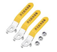 PATIKIL Lever Handle for Ball Valve, 3pcs Metal Valve Handle Total Length 103mm with Hole Size 8x5x3mm for Outdoor Faucet Replacement Repair Hose Bib Yellow