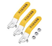 PATIKIL Lever Handle for Ball Valve, 3pcs Metal Valve Handle Total Length 94mm with Hole Size 8x5x3mm for Outdoor Faucet Replacement Repair Hose Bib Yellow