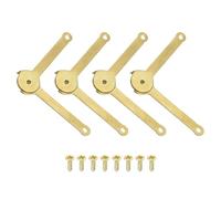 PATIKIL Lid Support Hinge 2.7" x 0.3", 4 Pack Metal Lid Stay Hinge 180 Degree Rotatable Hinge for Cabinet Jewellery Box Decoration Suitcase, Gold