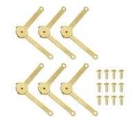 PATIKIL Lid Support Lid Stay 2.7" x 0.3", 6 Pack Metal 180 Degree Rotatable Hinge for Cabinet Jewellery Box Decoration Suitcase, Gold