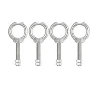 PATIKIL Lifting Shoulder Eye Bolts, 4 Pack M10x60 Screw Bolt 304 Stainless Steel Eye Bolts Threaded Screw Eyebolt Shoulder Ring with Double Nuts Fixed for Lifting Hanging