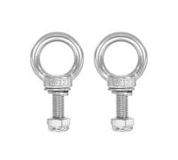PATIKIL Lifting Shoulder Eye Bolts, M12x30 304 Stainless Steel Male Thread with Hex Screw Nut Gasket Flat Washer for Hanging Securing Chain Wire Rope, 2 Sets