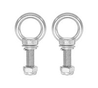 PATIKIL Lifting Shoulder Eye Bolts, M16x50 304 Stainless Steel Male Thread with Hex Screw Nut Gasket Flat Washer for Hanging Securing Chain Wire Rope, 2 Sets
