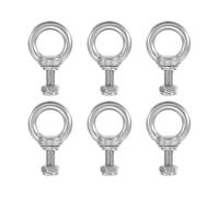 PATIKIL Lifting Shoulder Eye Bolts, M8x20 304 Stainless Steel Male Thread with Hex Screw Nut Gasket Flat Washer for Hanging Securing Chain Wire Rope, 6 Sets