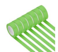 PATIKIL Light Green Masking Tape 15mm x 13Meter, 7 Rolls Color Code Labeling Painters Tape for Arts Crafts Wall Painting Science Lab Organizing