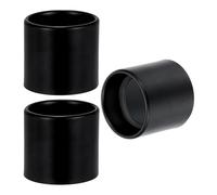 PATIKIL Light Socket Shade Ring, 3pcs E26 E27 Medium Base Metal Sockets Lock Ceramic/Porcelain Sockets with Thread Diameter 1-1/2 Inches for Hanging Lamp Holder, Black 50mm / 1.97"