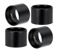 PATIKIL Light Socket Shade Ring, 4pcs E26 E27 Medium Base Metal Sockets Lock Ceramic/Porcelain Sockets with Thread Diameter 1-1/2 Inches for Hanging Lamp Holder, Black 40mm / 1.57"