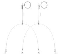 PATIKIL Light Suspend Cable Kit, 1.5m/4.9ft 1 Set Adjustable Ceiling Hanging Wire Cable Kit Panel Hanging Rope Clamp for LED Panel Light Shop Light Fitting Aquarium Lights