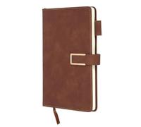 PATIKIL Lined Journal Notebook Magnetic 8.3" x 5.7" A5 100 Pages 80 GSM, Brown