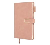 PATIKIL Lined Journal Notebook Magnetic 8.3" x 5.7" A5 100 Pages 80 GSM, Coral Pink