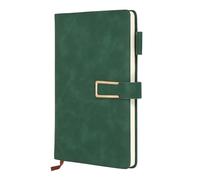 PATIKIL Lined Journal Notebook Magnetic 8.3" x 5.7" A5 100 Pages 80 GSM, Grass Green