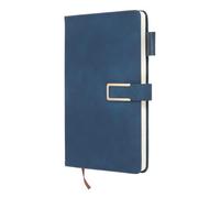 PATIKIL Lined Journal Notebook Magnetic 8.3" x 5.7" A5 100 Pages 80 GSM, Navy Blue