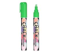 PATIKIL Liquid Chalk Markers 6mm, 2 Pcs Chalkboard Markers, Dry Erase Chalk Pens with Erasable Wide Fine Tip Wet Erase for Chalkboard Windows Blackboard Car Mirror Glass, Green