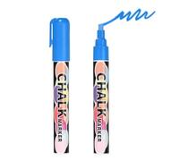 PATIKIL Liquid Chalk Markers 6mm, 2 Pcs Chalkboard Markers, Dry Erase Chalk Pens with Erasable Wide Fine Tip Wet Erase for Chalkboard Windows Blackboard Car Mirror Glass, Sapphire Blue
