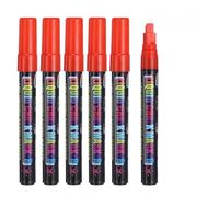PATIKIL Liquid Chalk Markers, 6Pcs Whiteboard Markers with 7mm Wide Tips Erase Chalk Pens Big Chalkboard Water-Based for Planning Whiteboard, LED Note Board, Blackboard, Mirror, Red