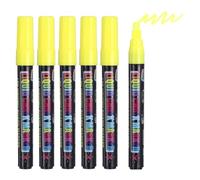 PATIKIL Liquid Chalk Markers, 6Pcs Whiteboard Markers with 7mm Wide Tips Erase Chalk Pens Big Chalkboard Water-Based for Planning Whiteboard, LED Note Board, Blackboard, Mirror, Yellow