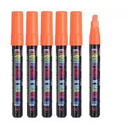 PATIKIL Liquid Chalk Markers, 6Pcs Whiteboard Markers with 7mm Wide Tips Erase Chalk Pens Big Chalkboard Water-Based for Planning Whiteboard, LED Note Board, Blackboard, Mirror, Orange