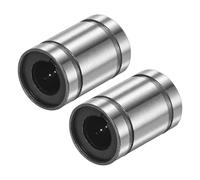 PATIKIL LM5UU Linear Ball Bearings 5mm Bore Dia 10mm OD 15mm Length, 2 Pcs Linear Motion Bushing Double Side Rubber Sealed Rod Liner Shaft Parts for CNC Machine Engraving 3D Printer