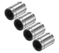 PATIKIL LM8UU Linear Ball Bearings 8mm Bore Dia 15mm OD 24mm Length, 4 Pcs Linear Motion Bushing Double Side Rubber Sealed Rod Liner Shaft Parts for CNC Machine Engraving 3D Printer