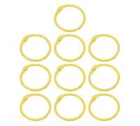 PATIKIL Loose Leaf Binder Rings 1 Inch, 10 Pack Metal Flash Card Book Binding Rings for Key Chain Index Card Scrapbooks, Yellow