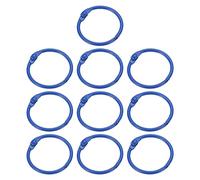 PATIKIL Loose Leaf Binder Rings 1 Inch, 10 Pack Metal Flash Card Book Binding Rings for Key Chain Index Card Scrapbooks, Bright Blue