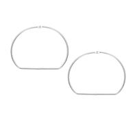 PATIKIL Loose Leaf Binder Rings, 8 Inch 2 Pcs Metal Book Binding Rings D-Shaped with Nickel Plated Key Ring for Index Cards Paper Photos Files DIY Crafts Home Office, Silver