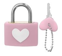 PATIKIL Love Locks Heart Padlock with Key Set, Love Couple Lock Wish Lock Romantic Heart Lock for Lovers Lock Bridge Wedding Anniversary Travel Present, Pink