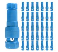 PATIKIL Low Voltage Wire Connector, 50 Pcs 12-20 Gauge Wire Connector Landscape Light Cable Connector Connectors Waterproof for Landscape Lights, Blue