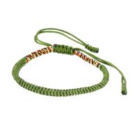 PATIKIL Lucky Handmade Braided Rope String Bracelet,Mixed Color Round Adjustable Prayer Protection Bracelet for Women Anniversary Family Jewelry Gifts, Dark Green