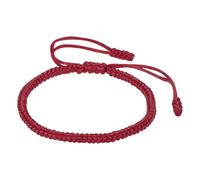 PATIKIL Lucky Handmade Braided Rope String Bracelet, Round Adjustable Prayer Protection Bracelet for Women Anniversary Family Jewelry Gifts, Dark Red