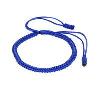 PATIKIL Lucky Handmade Braided Rope String Bracelet, Round Adjustable Prayer Protection Bracelet for Women Anniversary Family Jewelry Gifts, Dark Blue