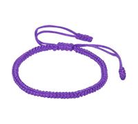 PATIKIL Lucky Handmade Braided Rope String Bracelet, Round Adjustable Prayer Protection Bracelet for Women Anniversary Family Jewelry Gifts, Purple