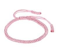 PATIKIL Lucky Handmade Braided Rope String Bracelet, Round Adjustable Prayer Protection Bracelet for Women Anniversary Family Jewelry Gifts, Pink
