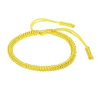 PATIKIL Lucky Handmade Braided Rope String Bracelet, Round Adjustable Prayer Protection Bracelet for Women Anniversary Family Jewelry Gifts, Dark Yellow