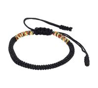 PATIKIL Lucky Handmade Braided Rope String Bracelet, Round Adjustable Prayer Protection Bracelet for Women Anniversary Jewelry Gifts, Mixed Color Black