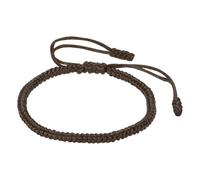 PATIKIL Lucky Handmade Braided Rope String Bracelet, Round Adjustable Prayer Protection Bracelet for Women Anniversary Family Jewelry Gifts, Brown