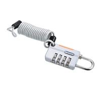 PATIKIL Luggage Cable Lock, 4 Digit Combination Padlock with 3.3Ft Spring Cable, Security Wire Lock for Gym Locker Backpack Suitcase, Gray