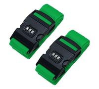 PATIKIL Luggage Straps, 2 Pack Suitcase Straps Adjustable Luggage Belts Strap with Combination Lock for Luggage Suitcases Travel, Grass Green