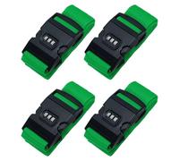 PATIKIL Luggage Straps, 4 Pack Suitcase Straps Adjustable Luggage Belts Strap with Combination Lock for Luggage Suitcases Travel, Grass Green