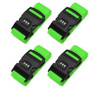 PATIKIL Luggage Straps, 4 Pack Suitcase Straps Adjustable Luggage Belts Strap with Combination Lock for Luggage Suitcases Travel, Green